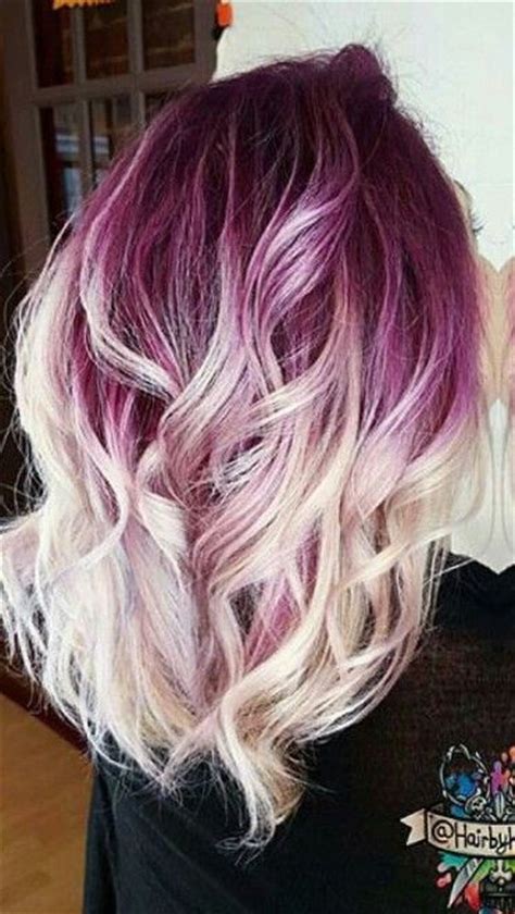 Purple Blonde Ombre Dyed Hair Color Hairbykaseyoh Hair