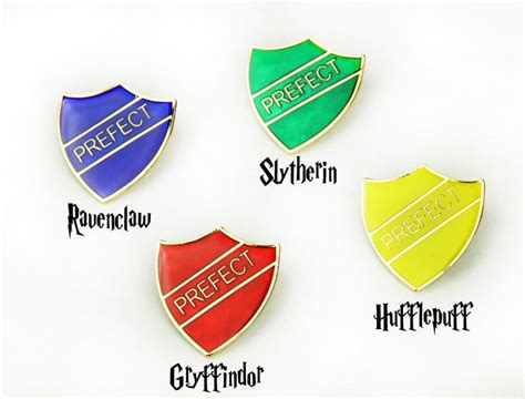 Hogwarts Prefect Badges Set Of 4 Harry Potter Prefect Enamelled