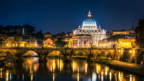 Papeis De Parede 3840x2160 Roma Cidade Itália Rios Pontes Igreja Tiber