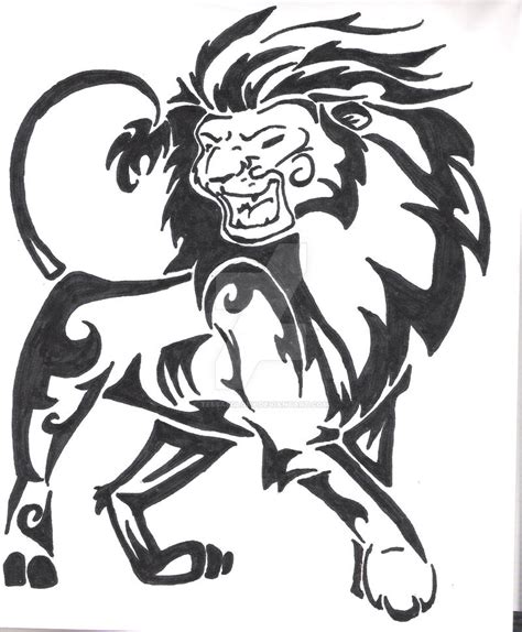 Tribal Lion Tattoo By Tessasglory On Deviantart