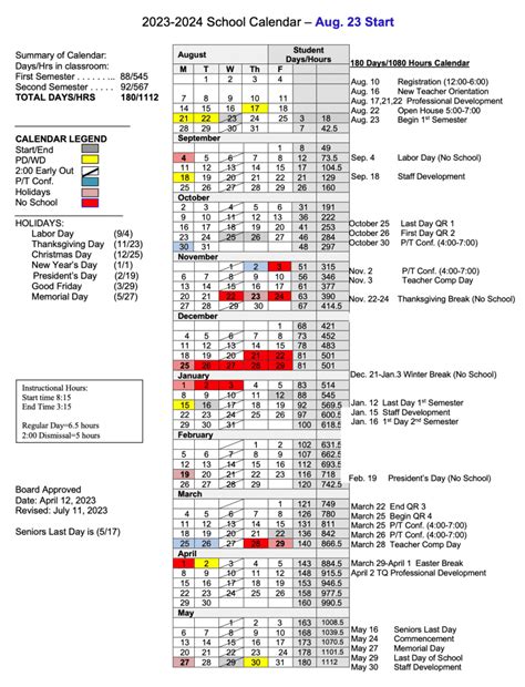 District Calendar Clayton Ridge Community School District