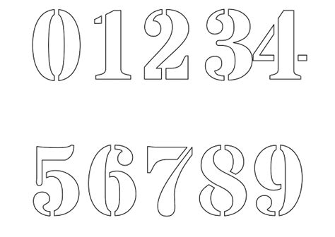 Inches each letter is apprx. Number Stencils Shop with 1/2 half to 12 inch Stencils - Freenumberstencils.com | Number ...