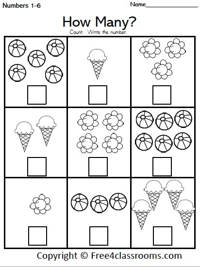 Free Summer Math Number Counting Worksheet Free Worksheets