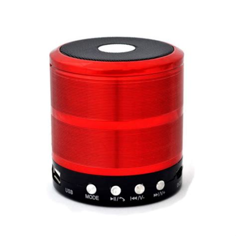 Ws 887 Mini Speaker Metal 5 Colour Fmauxbluetoothsd Cardusb