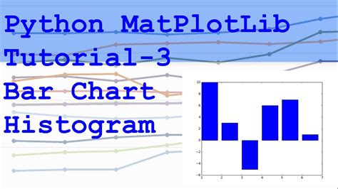 These are a diagrammatic representation of data. Python MatPlotLib Bar Chart, Histogram Tutorial 3 - YouTube