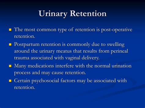 Ppt Urinary Retention Powerpoint Presentation Free Download Id6612189
