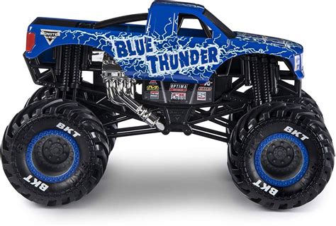 Learn different colors as you watch monster trucks do stunts at monster jam. Monster Jam Blue Thunder Truck True Metal 1:24