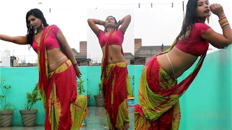 Wet Saree Fashion Video Shoot In Rain Saree Lover Pinki Youtube