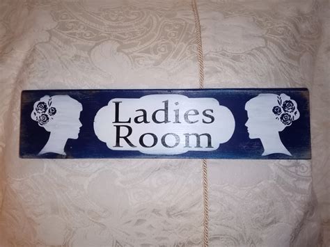 Handmade Ladies Room Wooden Sign Etsy Uk