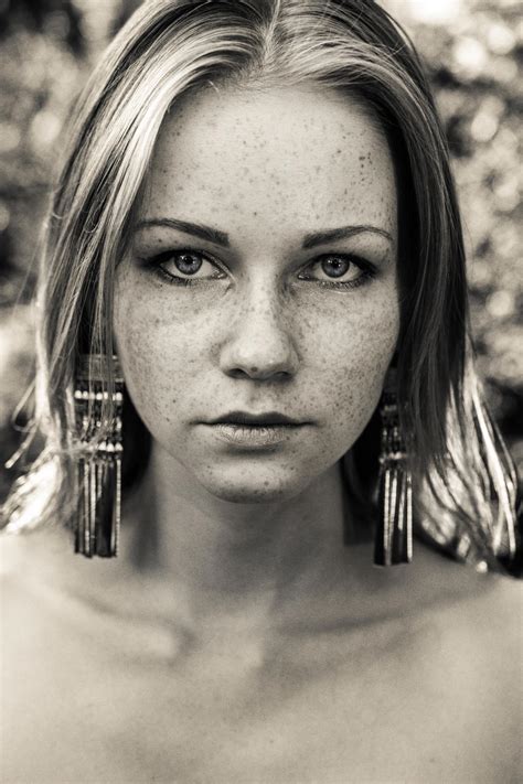 Freckled Girl With Long Earrings By Radoslawsass On Deviantart