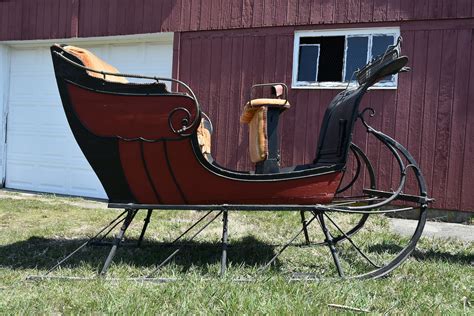 Antique Horse Drawn Cutter Style Open Sleigh By Ahlbrand Carriage Co