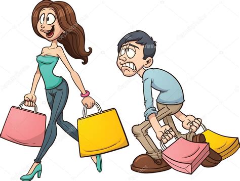 Couple Shopping — Stock Vector © Memoangeles 39257215