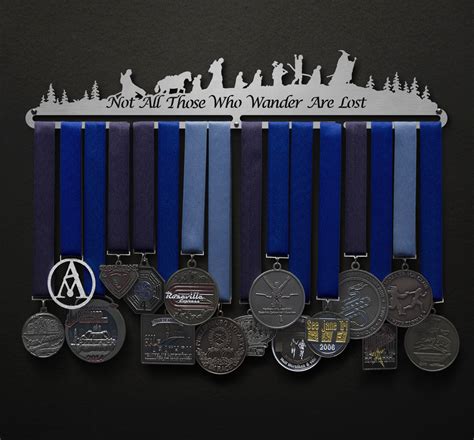 not all those who wander are lost sport and running medal displays the original stainless