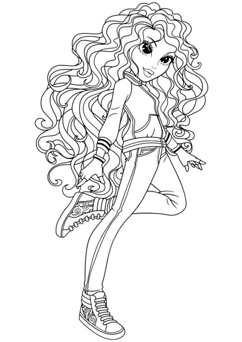 Bria In Tracksuit Coloring Pages Moxie Dolls Coloring Pages Coloringscc