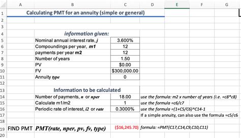 Calculating The Periodic Payment Pmt In An Ordinary Annuity Using