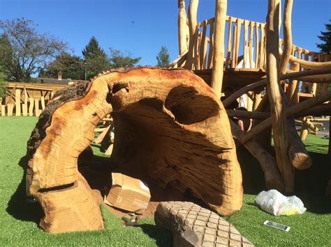 Oak Log Tunnel Installed In One Of Our Natural Play Areas Playground