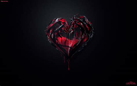 corazón gótico amor romance san valentín imágenes de alta resolución 3d fondo de pantalla hd