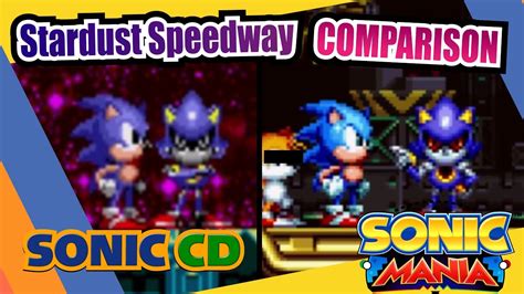 Sonic Mania And Sonic Cd Stardust Speedway Zone Side By Side