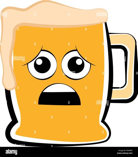 Colored Sad Beer Mug Icon Stock Vector Image And Art Alamy