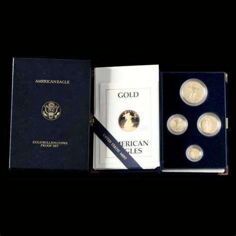 1988 American Eagle Four Coin Gold Bullion Set Lot 3049 Us And World