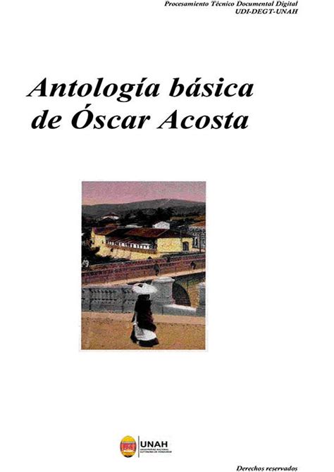 Antología Básica De Óscar Acosta Biblioteca Virtual Miguel De Cervantes