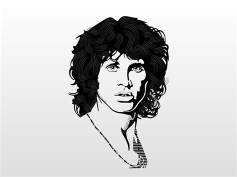 Jim Morrison Vector Portrait Vector Art And Graphics