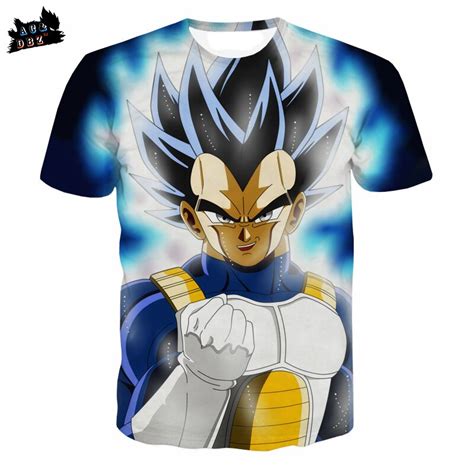 Acanddbz New Dragon Ball Anime T Shirt Vegeta Super Saiyan 3d T Shirt Fashion Casual Tops Summer