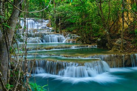 Deep Forest Waterfall Kanchanaburi Thailand Stock Photos Image