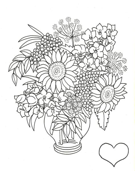 Flower Bouquet Coloring Pages Printable Coloring Pages Printable