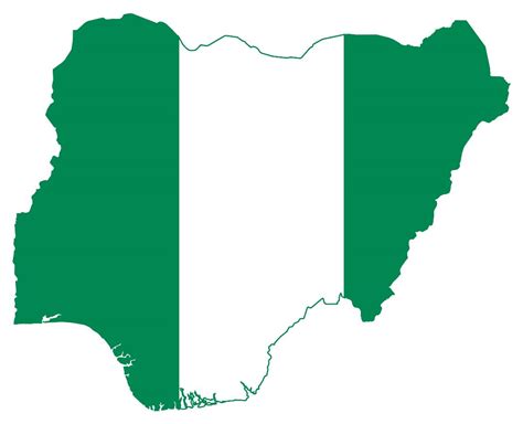 Large Flag Map Of Nigeria Nigeria Africa Mapsland Maps Of The World