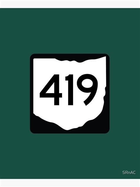 Ohio State Route 419 Vorwahl 419 Schürze Von Srnac Redbubble
