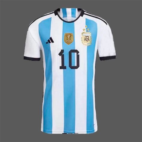 Nova Camisa Da Argentina 3 Estrelas Tri Campeã 2022 Camisa Do Messi 10 Loja Do Mascote Desde 2013