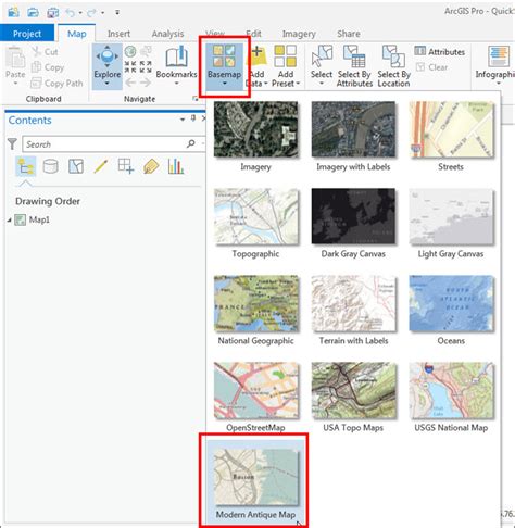 How To Add A Custom Basemap To The Basemap Gallery In Arcgis Pro