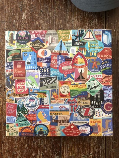 Vintage Travel Luggage Labels 500 Piece Puzzle By Galison 2016 Toy