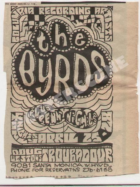Byrds In Santa Monica Concert Poster Art Vintage Concert Posters