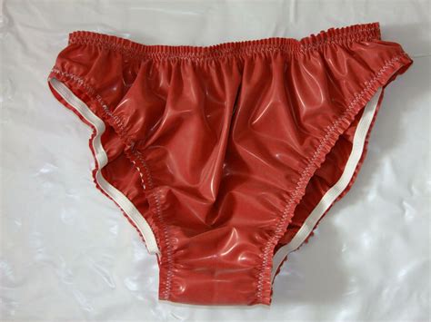 Buy Rubber Pants Briefs Panties Knickers 4 Sizes Pure Latex Shiny Dark Red Roleplay • 33 84