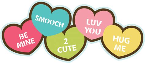 Candy Hearts SVG file for scrapbooking cardmaking valentine's day svg png image