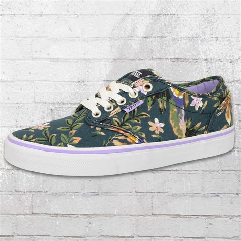 Order Now Vans Ladies Sneaker Atwood Floral Dark Blue Lavender