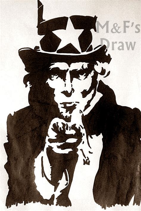 Uncle Sam Stencil By Mnfsd On Deviantart