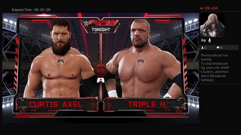 Wwe 2k17 Universemode Monday Night Raw Ep21 Curtis Axel Vs Triple H