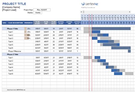 Microsoft Excel Project Schedule Template For Your Needs