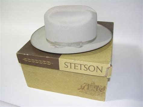 Vintage Stetson Hat With Box Silver Belly Open Road Etsy Stetson