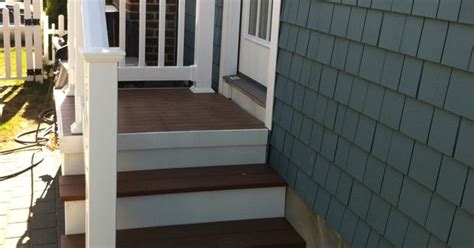Outdoor Steps With Railing Side Entrance Backdoor Backyard Nj Carls