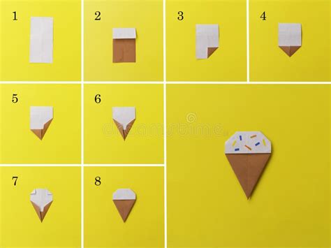 Step By Step Photo Instruction How To Make Origami Little Ice Cream