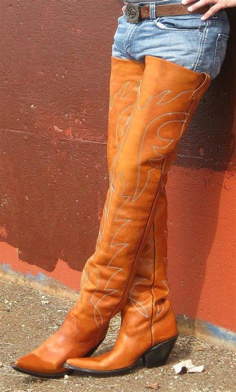 Custom Made 37 Inches Tall Leather Cowboy Boots 2 Inch To 5 Etsy
