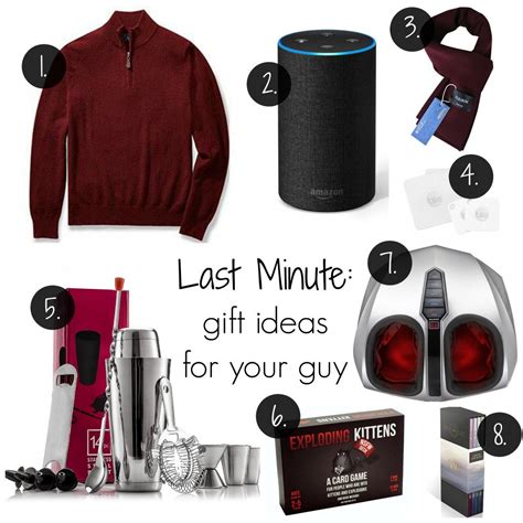 Check spelling or type a new query. I'm sharing some last minute gift ideas for your guy that ...