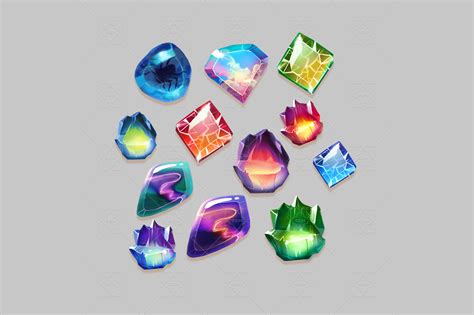 Stones And Gem Icon Pack Gamedev Market