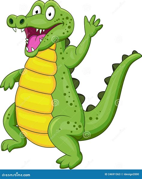 Desenhos Animados Do Crocodilo Ilustração Do Vetor Imagem 24691363