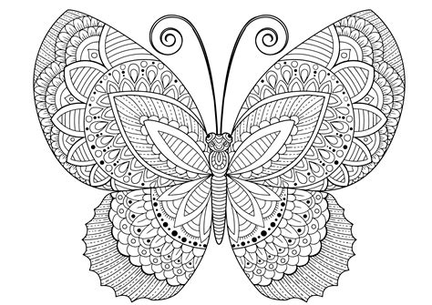 Kolorowanka Motylek dla dorosłych do druku Planeta Dziecka
