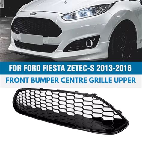 For Ford Fiesta Mk7 2013 17 Front Bumper Honeycomb Grille Black Zetec S